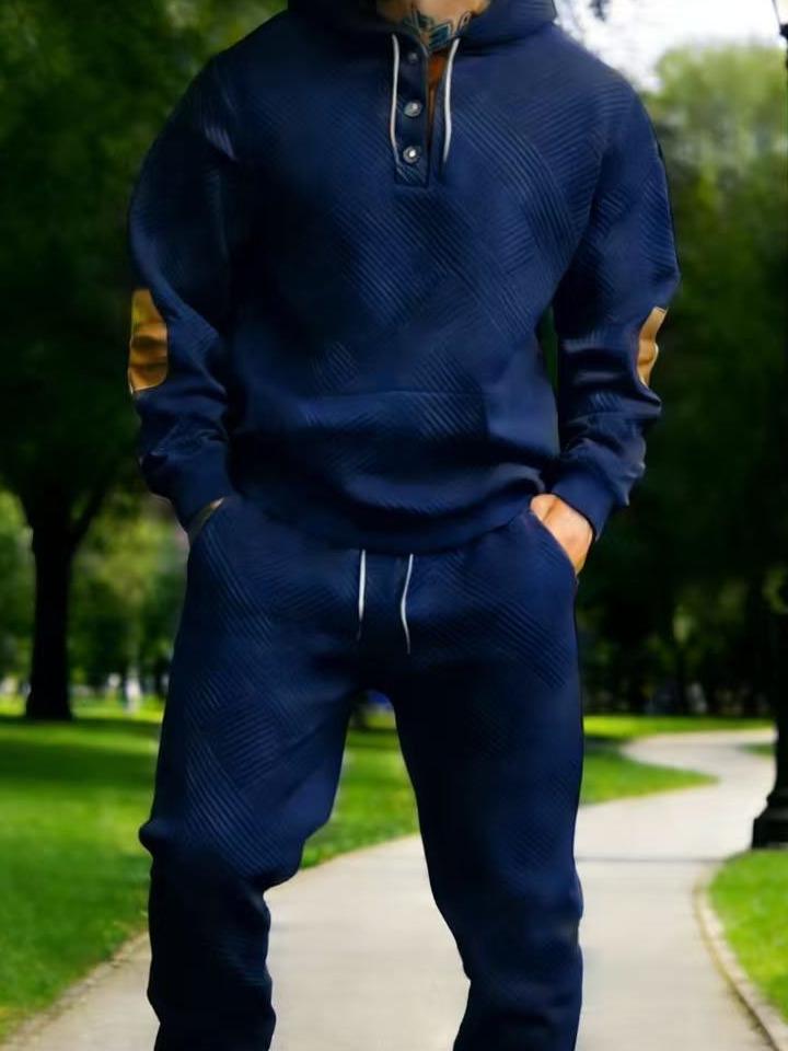 Men's 2-Piece 100% Cotton Heavyweight Brushed Fleece Hoodie & Sweatpants Set