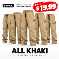'- KHAKI -5-PACK ONLY $19