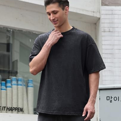 🔥Men's Oversized Vintage Acid-Wash T-Shirt