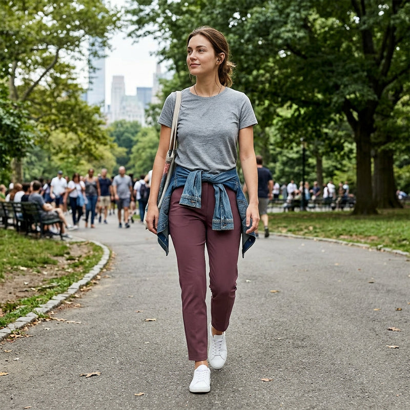 🚨 Last Chance To Save 🚨Women's Fitted High-Waisted Zip-Pocket Trousers