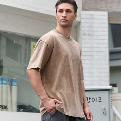 🔥Men's Oversized Vintage Acid-Wash T-Shirt