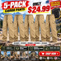 '- KHAKI -5-PACK ONLY $24