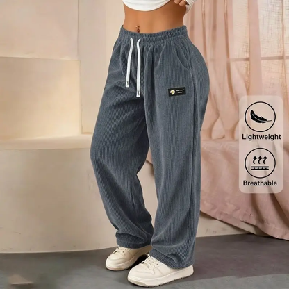 LAST DAY SALE⏰Women's Solid Straight Leg Corduroy Bottoms-100% Cotton