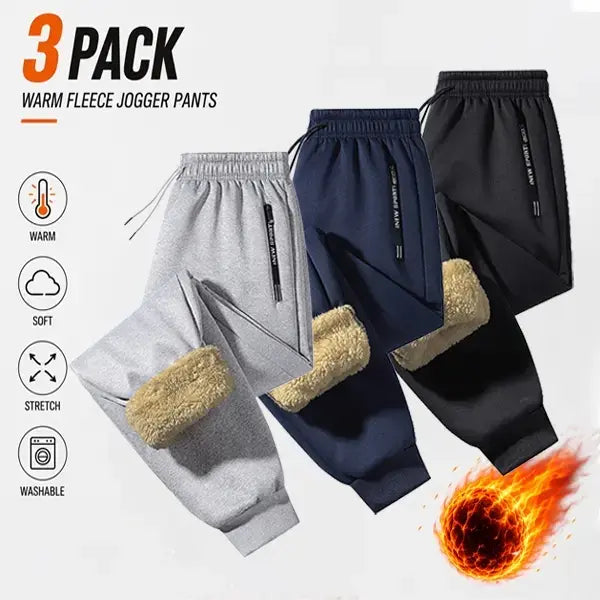 Women's Polar Fleece Thermal Joggers with Thick Warm Lining