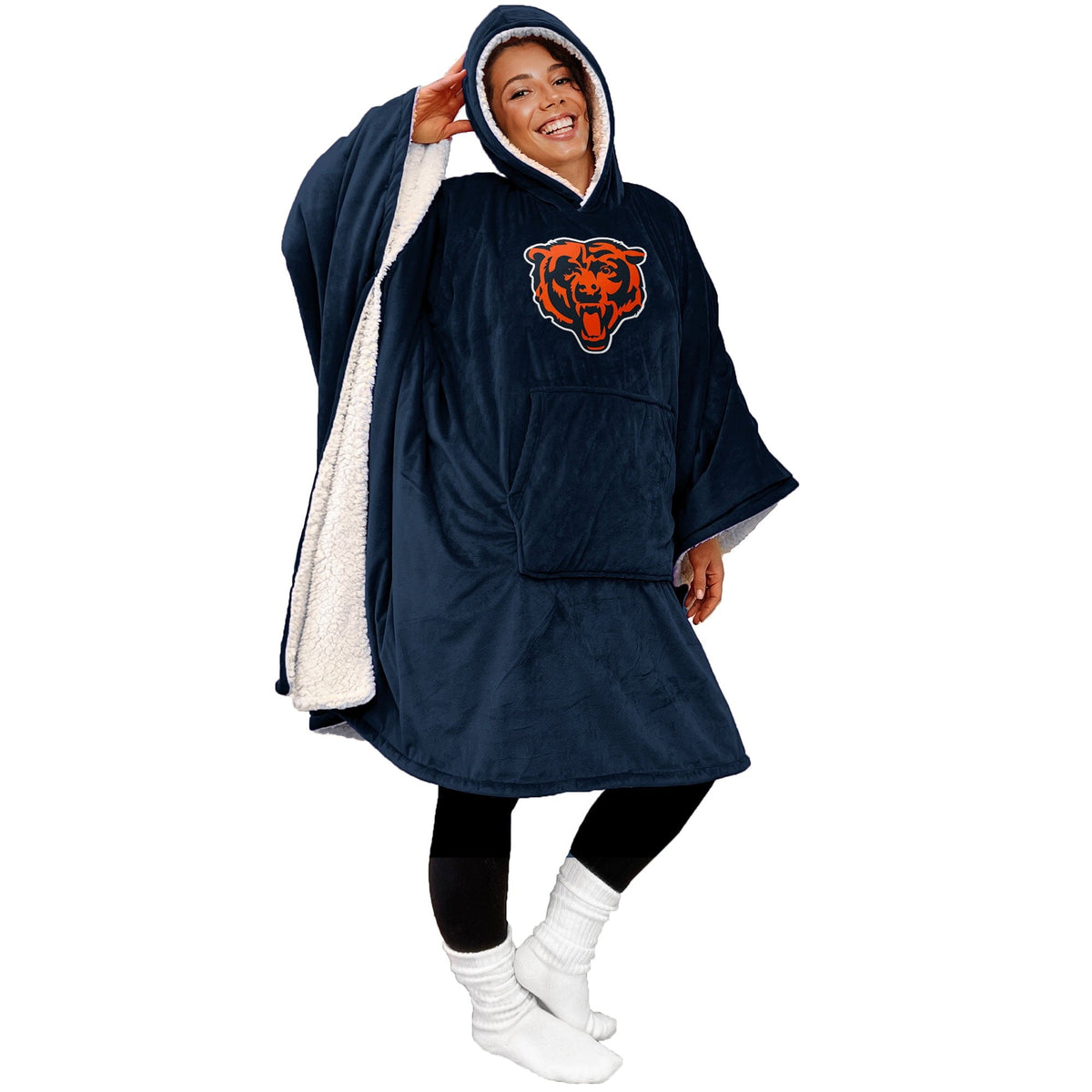 Black Friday Sale - 60" x 80" Wearable Hooded Blanket with Logo Patch