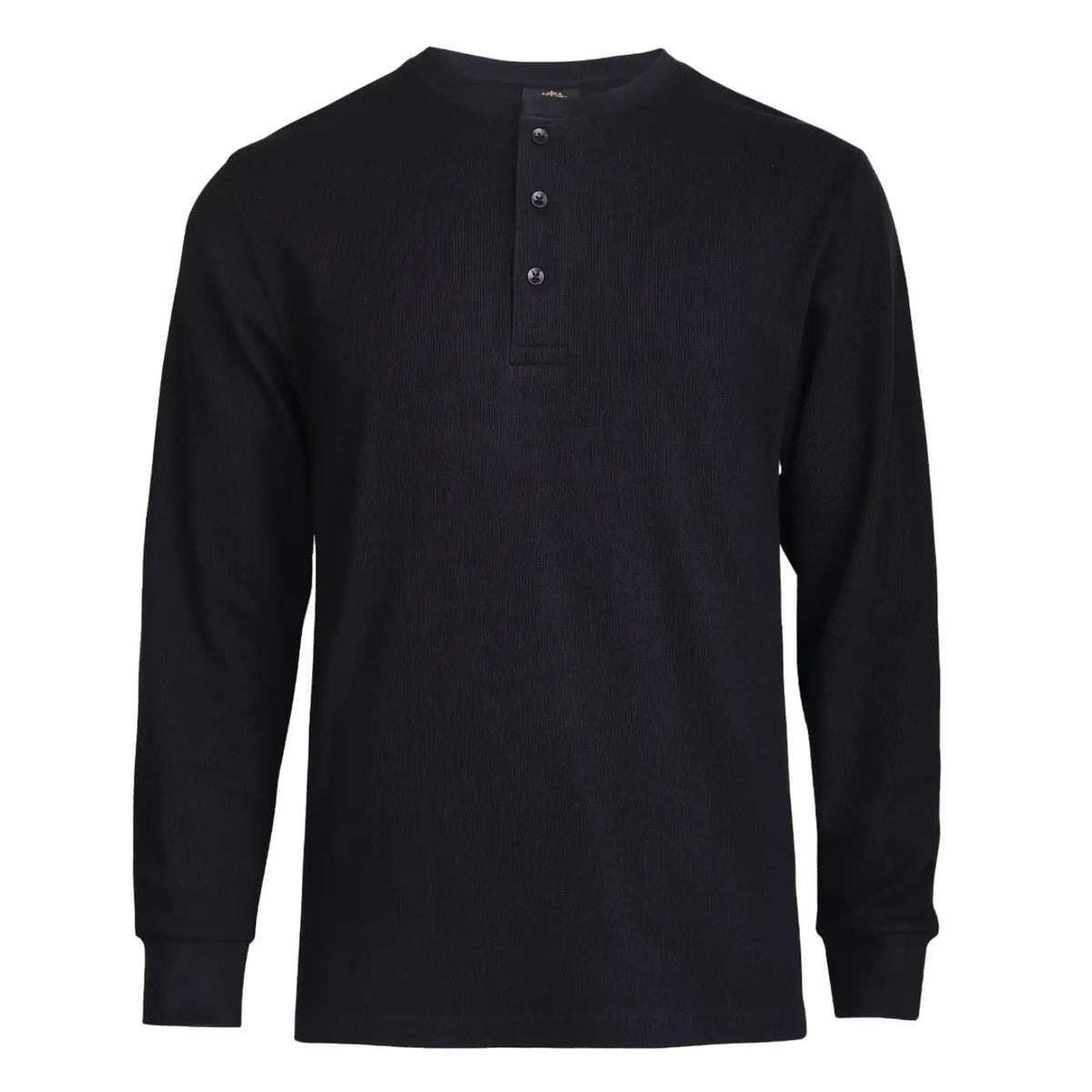 Men's 100% Cotton Waffle-Knit Thermal Henley Shirt