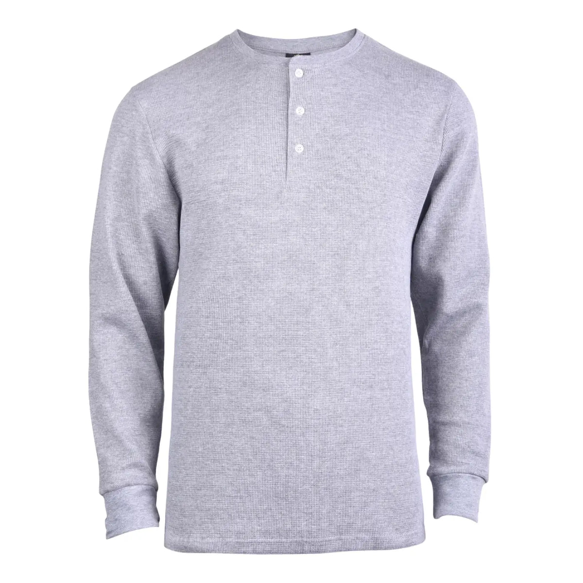 Men's 100% Cotton Waffle-Knit Thermal Henley Shirt