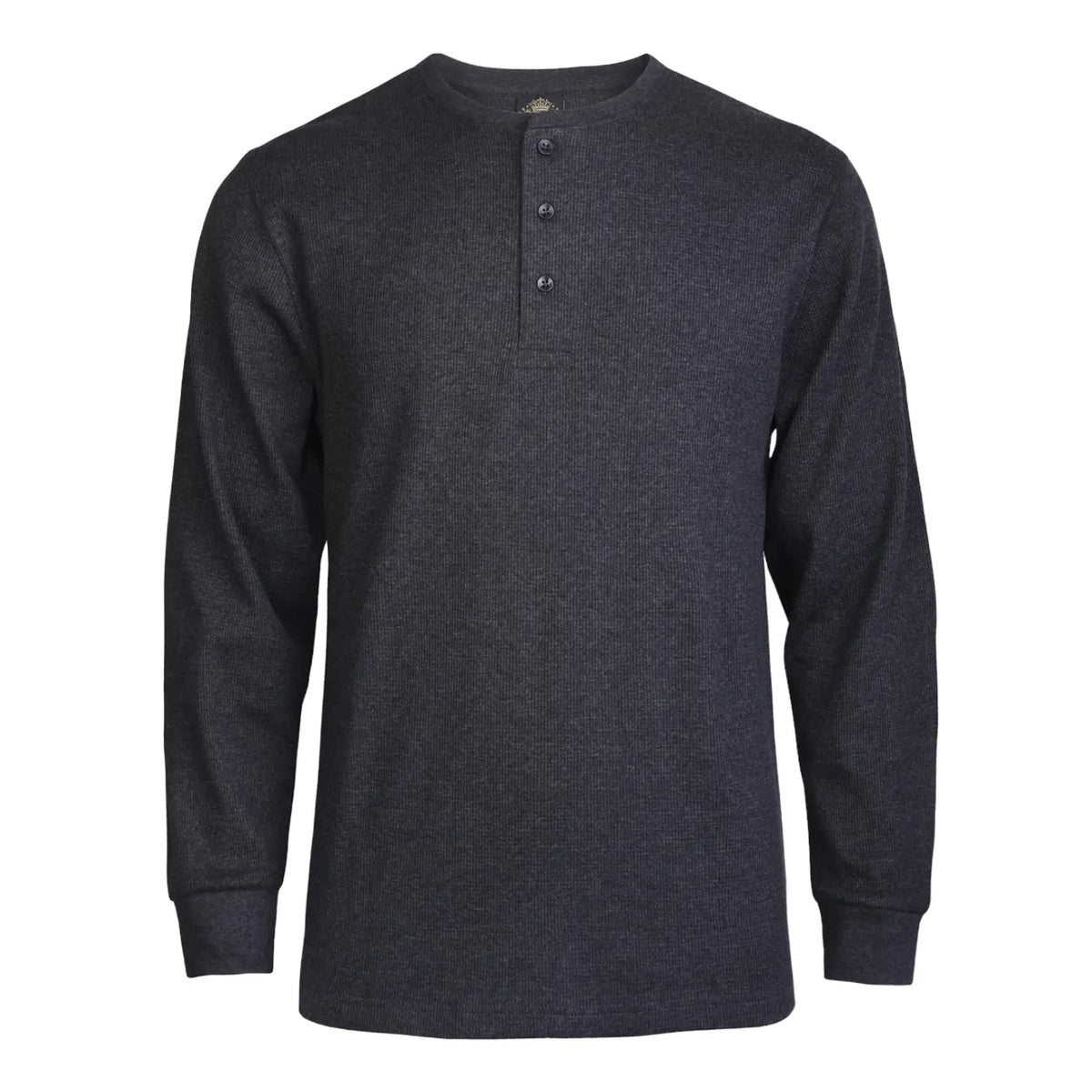 Men's 100% Cotton Waffle-Knit Thermal Henley Shirt