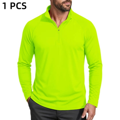 Men's UPF 50+ 1/4 Zip Quick-Dry Long Sleeve Outdoor Shirt