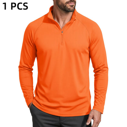 Men's UPF 50+ 1/4 Zip Quick-Dry Long Sleeve Outdoor Shirt