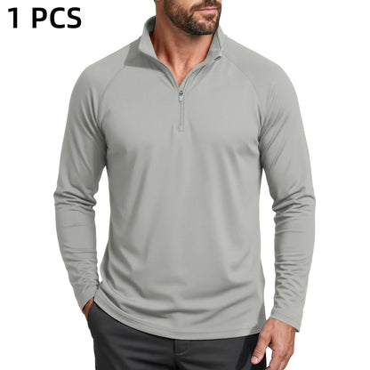 Men's UPF 50+ 1/4 Zip Quick-Dry Long Sleeve Outdoor Shirt