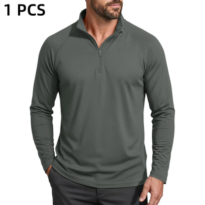 Men's UPF 50+ 1/4 Zip Quick-Dry Long Sleeve Outdoor Shirt