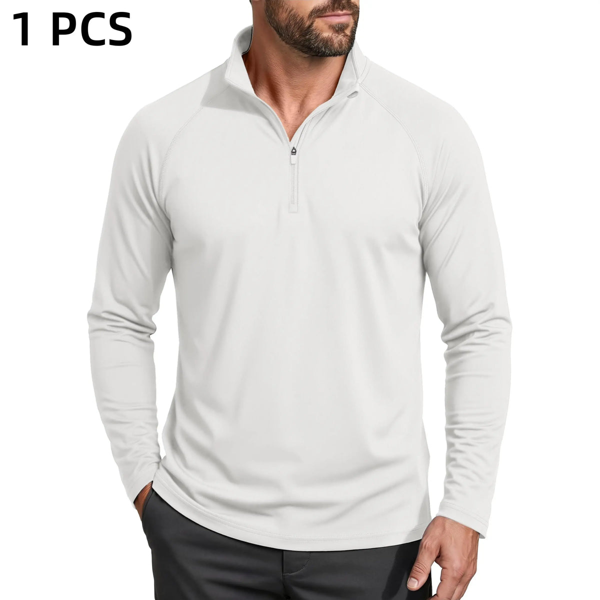 Men's UPF 50+ 1/4 Zip Quick-Dry Long Sleeve Outdoor Shirt
