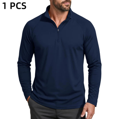 Men's UPF 50+ 1/4 Zip Quick-Dry Long Sleeve Outdoor Shirt