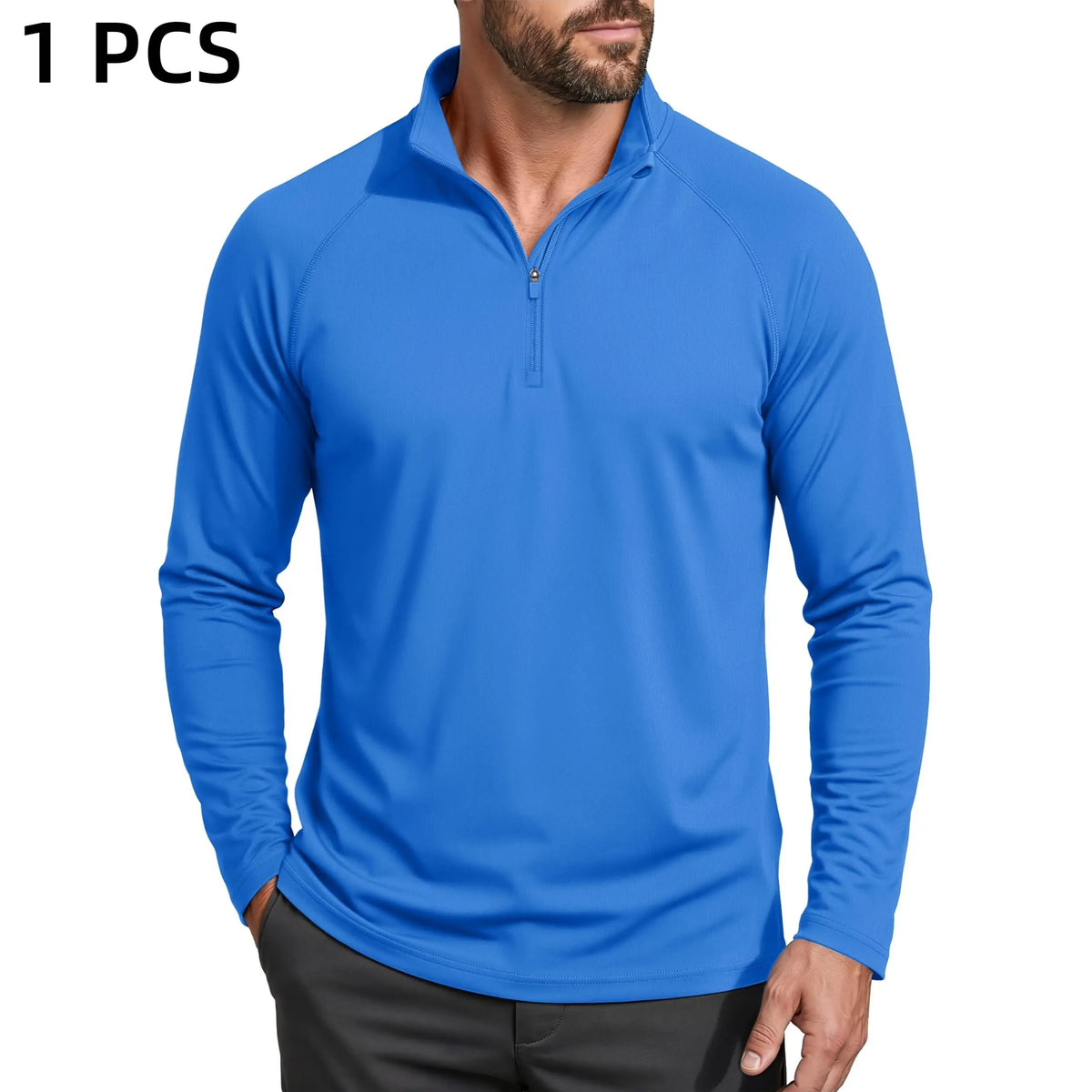 Men's UPF 50+ 1/4 Zip Quick-Dry Long Sleeve Outdoor Shirt