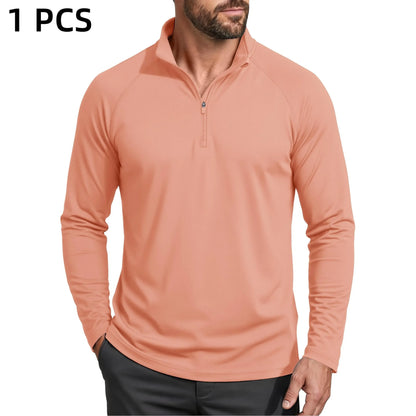 Men's UPF 50+ 1/4 Zip Quick-Dry Long Sleeve Outdoor Shirt