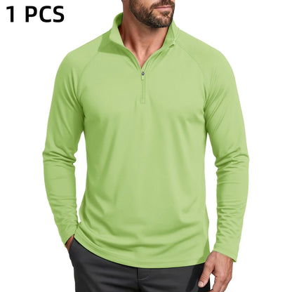 Men's UPF 50+ 1/4 Zip Quick-Dry Long Sleeve Outdoor Shirt