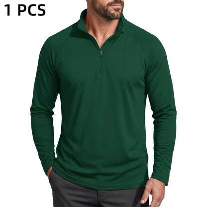 Men's UPF 50+ 1/4 Zip Quick-Dry Long Sleeve Outdoor Shirt