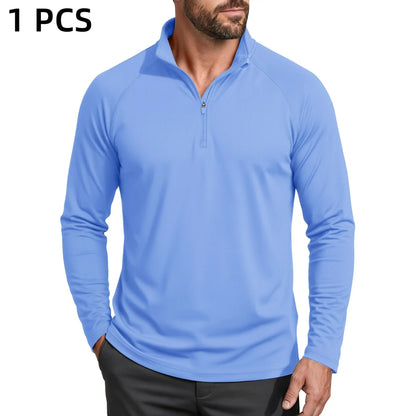 Men's UPF 50+ 1/4 Zip Quick-Dry Long Sleeve Outdoor Shirt