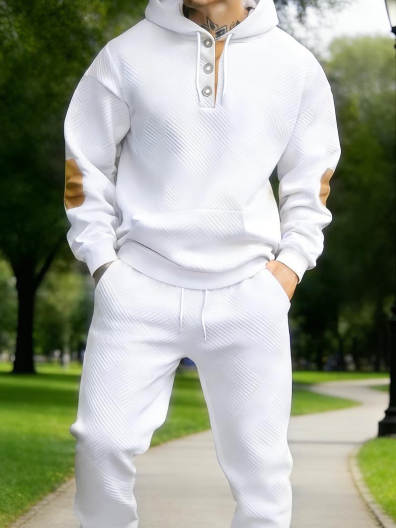 Men's 2-Piece 100% Cotton Heavyweight Brushed Fleece Hoodie & Sweatpants Set
