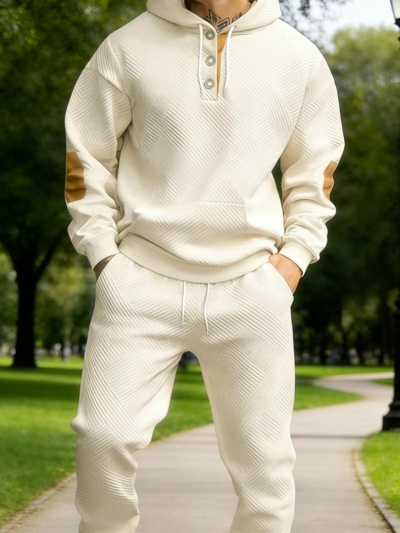 Men's 2-Piece 100% Cotton Heavyweight Brushed Fleece Hoodie & Sweatpants Set