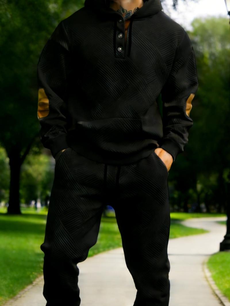 Men's 2-Piece 100% Cotton Heavyweight Brushed Fleece Hoodie & Sweatpants Set