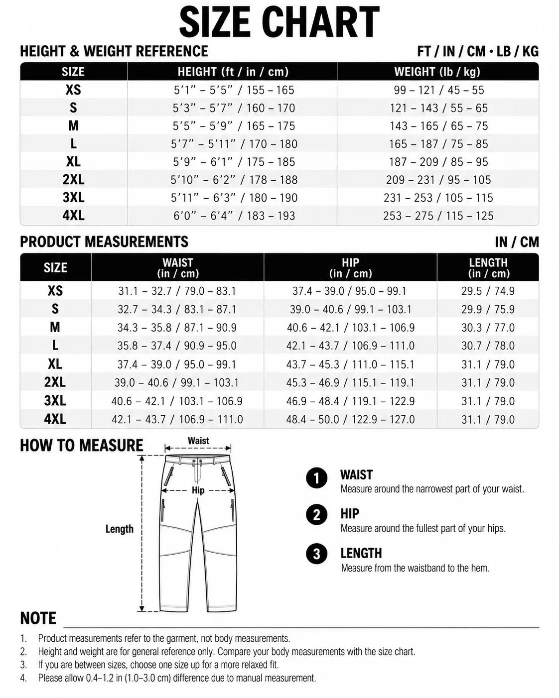 Men's Waterproof Insulated Fleece-Lined Thermal Pants with 4 Zipper Pockets