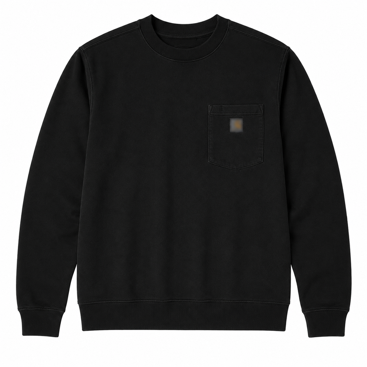Vintage Washed Unisex Pocket Crewneck Sweatshirt