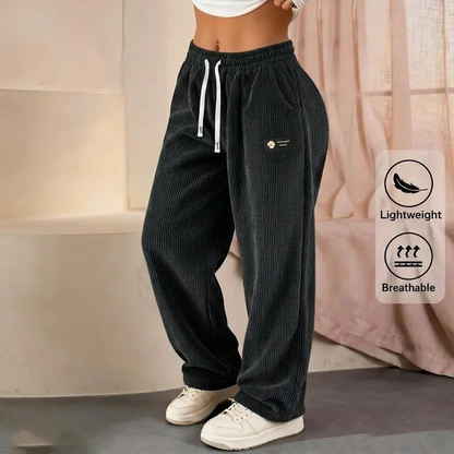 LAST DAY SALE⏰Women's Solid Straight Leg Corduroy Bottoms-100% Cotton