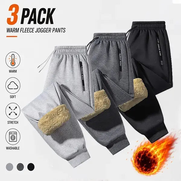 Women's Polar Fleece Thermal Joggers with Thick Warm Lining