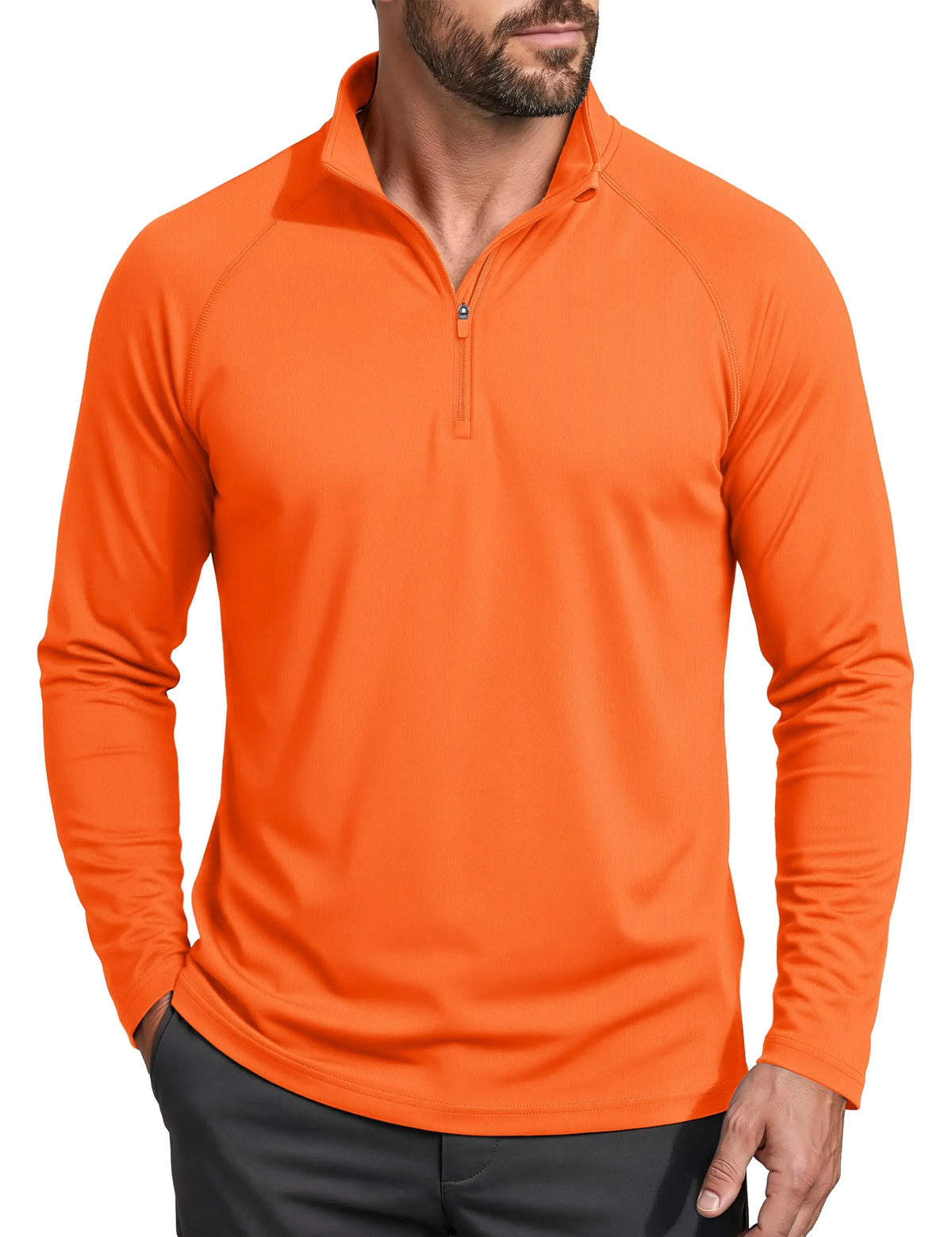 Men's UPF 50+ 1/4 Zip Quick-Dry Long Sleeve Outdoor Shirt