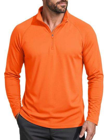 Men's UPF 50+ 1/4 Zip Quick-Dry Long Sleeve Outdoor Shirt