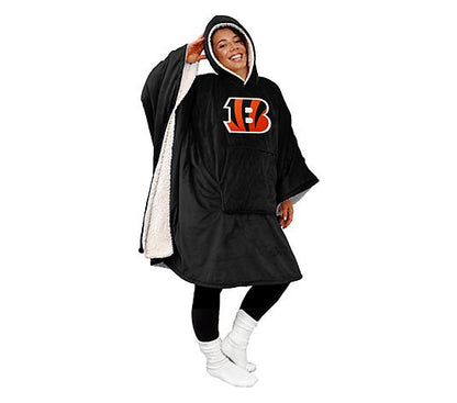 Black Friday Sale - 60" x 80" Wearable Hooded Blanket with Logo Patch