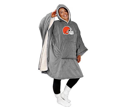 Black Friday Sale - 60" x 80" Wearable Hooded Blanket with Logo Patch