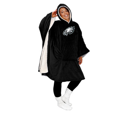 Black Friday Sale - 60" x 80" Wearable Hooded Blanket with Logo Patch