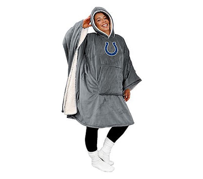Black Friday Sale - 60" x 80" Wearable Hooded Blanket with Logo Patch