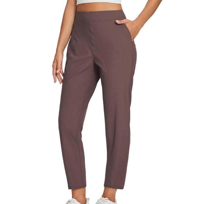 🚨 Last Chance To Save 🚨Women's Fitted High-Waisted Zip-Pocket Trousers
