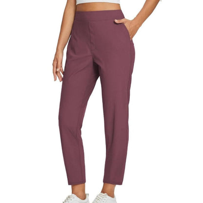 🚨 Last Chance To Save 🚨Women's Fitted High-Waisted Zip-Pocket Trousers