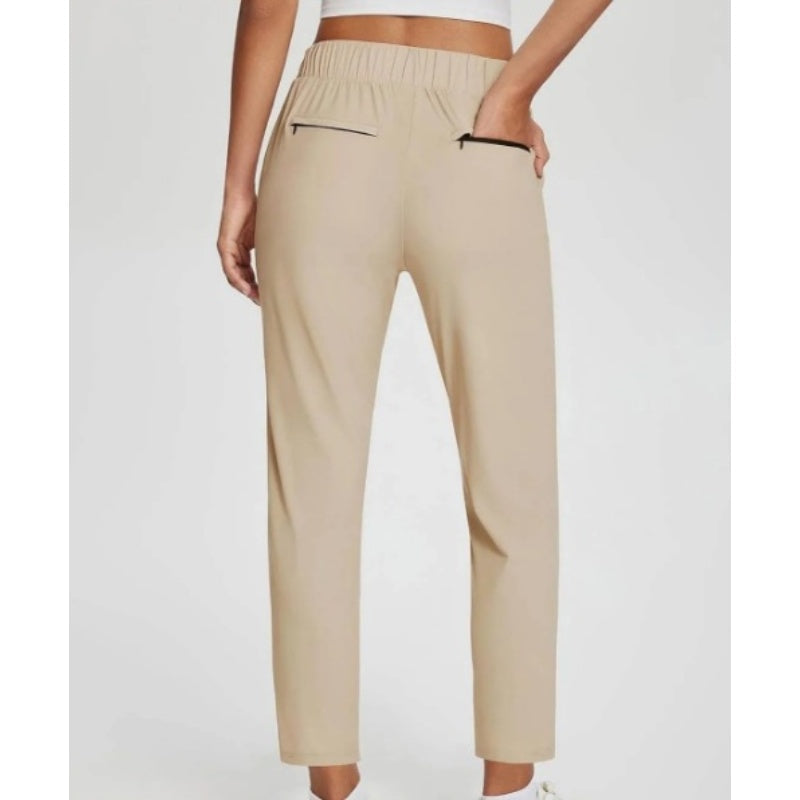 🚨 Last Chance To Save 🚨Women's Fitted High-Waisted Zip-Pocket Trousers