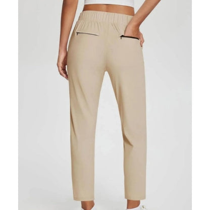 🚨 Last Chance To Save 🚨Women's Fitted High-Waisted Zip-Pocket Trousers